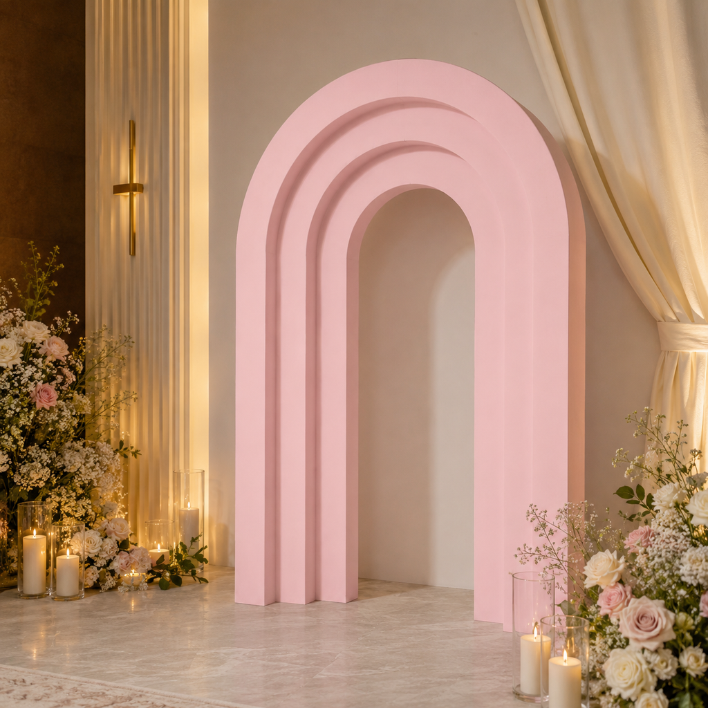Ścianka dekoracyjna portal różowa 190 cm