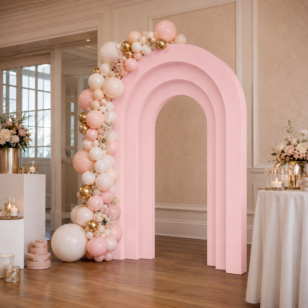 Ścianka dekoracyjna portal różowa 190 cm